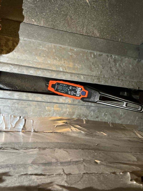Completed comprehensive tune-up and performance evaluation on residential HVAC system in unit 203. Performed electrical diagnostics using clamp meter to verify amperage draw and system operation, measured supply and return air temperatures to confirm proper heat transfer and system efficiency. All components inspected and found operating within normal parameters.