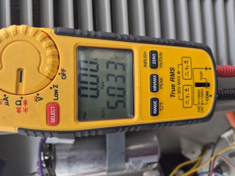 Completed air conditioning and air handler tune-up maintenance on single system. Performed standard diagnostics and measurements using digital multimeter to verify electrical performance and system operations. Customer declined filter replacement service at time of visit.