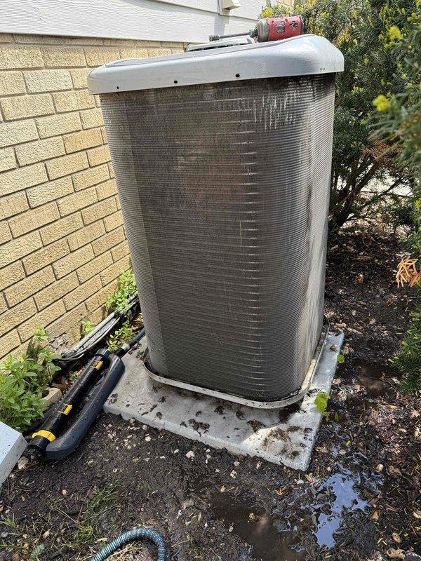 Completed comprehensive preventative maintenance tune-up on single-system residential air conditioning unit. Performed standard inspection of outdoor condenser unit including cleaning of coils, verification of refrigerant levels, electrical connection testing, and assessment of overall system operation. All components found to be functioning within normal parameters with no immediate service needs identified at time of visit.