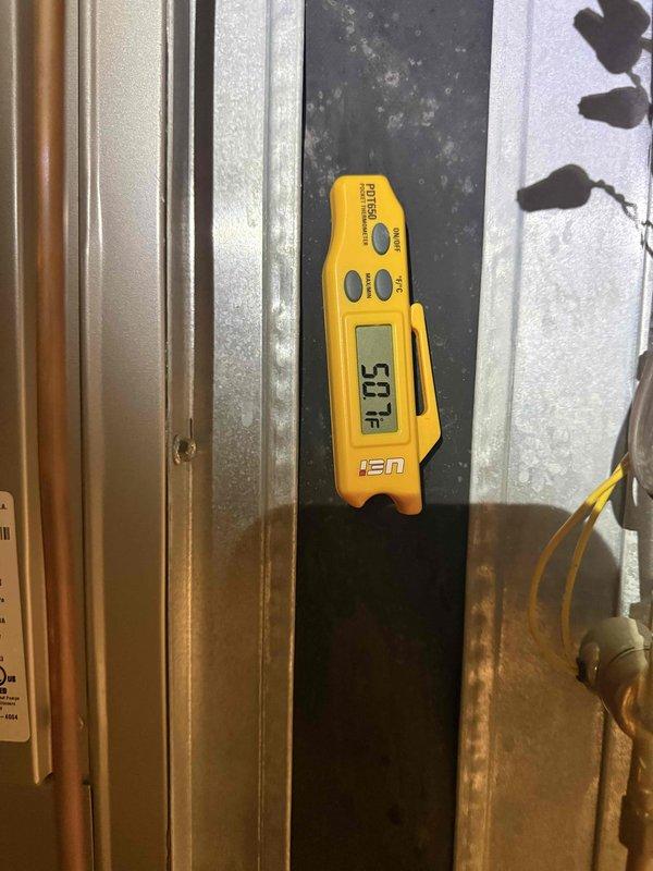 Completed comprehensive tune-up and preventative maintenance on two air conditioning systems. Performed temperature differential testing on both units, documenting supply air temperature of 51°F and return air temperature of 70°F, confirming proper system operation and adequate cooling performance within manufacturer specifications.