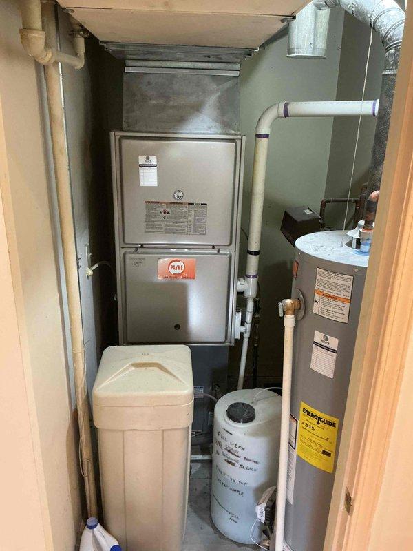 Completed comprehensive air conditioning clean and check maintenance per comfort plan on single HVAC system. Performed thorough inspection of furnace and air handler unit located in utility closet, verified proper operation of all components, and inspected ductwork system for integrity and airflow. All equipment found to be operating within normal parameters with no immediate service needs identified.