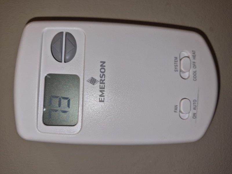 Completed preventative maintenance on air conditioning and air handler system per building special requirements. Installed new 14x20x1 pleated air filter in return air grille. Verified thermostat operation showing 77°F with system controls functioning properly in cooling mode with auto fan setting.