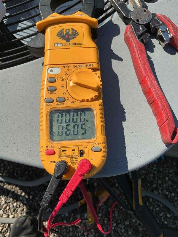 Performed comprehensive preventive maintenance on single-system air conditioning unit per building specifications. Conducted diagnostic testing of outdoor condenser unit including electrical measurements using TRMS clamp meter and multimeter to verify proper amperage draw and voltage levels across all circuits. Inspected condenser coil, fan motor operation, and refrigerant line connections. All electrical connections tested and confirmed within manufacturer specifications. Unit operational and running efficiently upon completion of maintenance procedures.