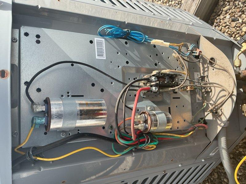 Completed comprehensive tune-up and clean-and-check service on residential air conditioning and air handler system. Performed visual inspection of internal components including blower motor assembly, electrical connections, and control board; verified proper operation of all electrical circuits using clamp meter for amperage readings and diagnostic testing. All components found operating within normal parameters with no deficiencies noted.