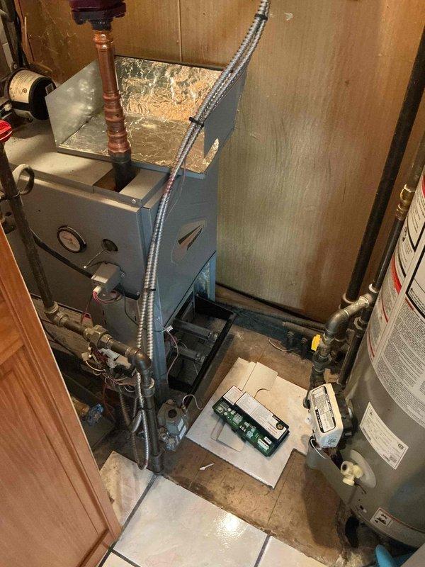 Responded to no-heat call and diagnosed failed pilot assembly on residential heating unit. Replaced pilot assembly and tested system operation to verify proper ignition and flame sensing. Customer was informed that ignition board may require replacement if issues persist, with recommendation to monitor system performance and contact office to schedule follow-up service if needed.