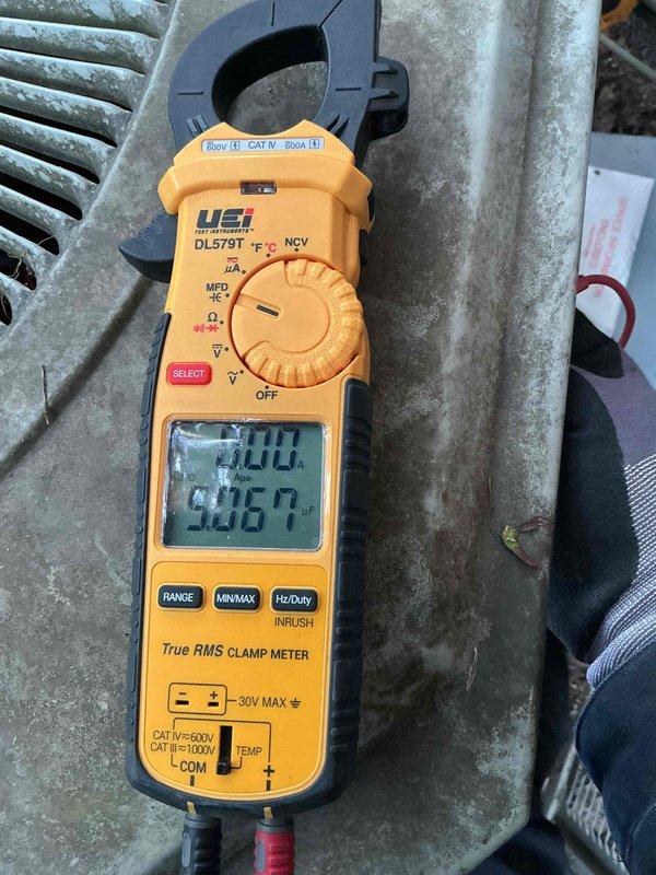Completed preventive maintenance clean and check on two air conditioning systems per comfort plan agreement. Performed comprehensive electrical testing using clamp meter to verify proper amperage draw and voltage supply on both units. Inspected condenser units, cooling coils, and associated components for proper operation. All systems tested and confirmed operating within manufacturer specifications.