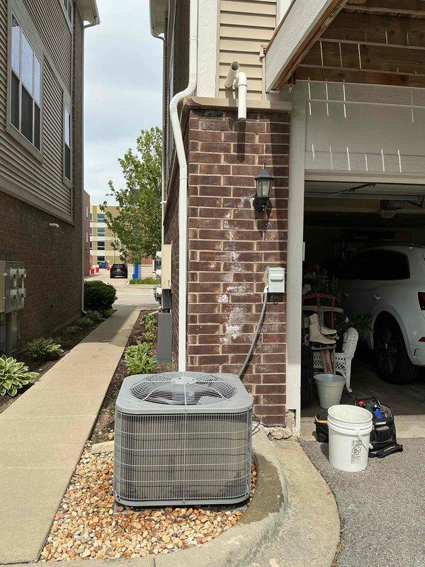 Completed preventative maintenance clean and check on residential air conditioning system per comfort plan agreement. Performed comprehensive inspection of outdoor condensing unit, verified proper operation of all components, and documented system condition with photographic records. Unit found in normal operating condition with no immediate repairs required.