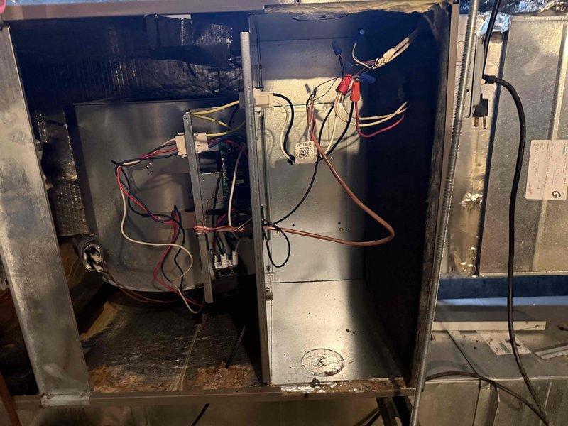 Completed comprehensive spring preventive maintenance on commercial HVAC system consisting of multiple air conditioning units (2.5-ton, 3.0-ton, 7.5-ton, and six additional A/C units), corresponding air handlers, two mini-split systems, and two boilers. Performed clean and check procedures on all fourteen air conditioning units and air handlers, including inspection of electrical connections, wiring, internal components, blower assemblies, and control boards. Replaced air filters throughout facility as part of scheduled maintenance protocol. Shut down both boilers for seasonal transition. Inspected and serviced both mini-split air conditioning and heating units to ensure optimal performance for cooling season. All equipment operational and ready for summer operation.