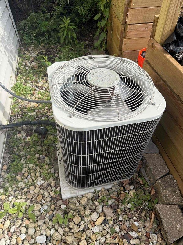 Completed comprehensive preventative maintenance tune-up on single-zone residential HVAC system consisting of outdoor condensing unit and indoor air handler. Performed full system inspection, cleaned condenser coils, checked refrigerant levels and pressures, tested electrical components, verified proper airflow, and confirmed system operational parameters were within manufacturer specifications. Customer enrolled in Silver Comfort Plan for ongoing maintenance coverage.