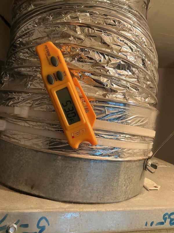 Completed annual Comfort Plan clean and check maintenance on single HVAC system per customer request. Performed comprehensive inspection of outdoor condensing unit, verified system operation, and documented ambient temperature conditions of 53°F during service visit. All components inspected and system found operating within normal parameters.