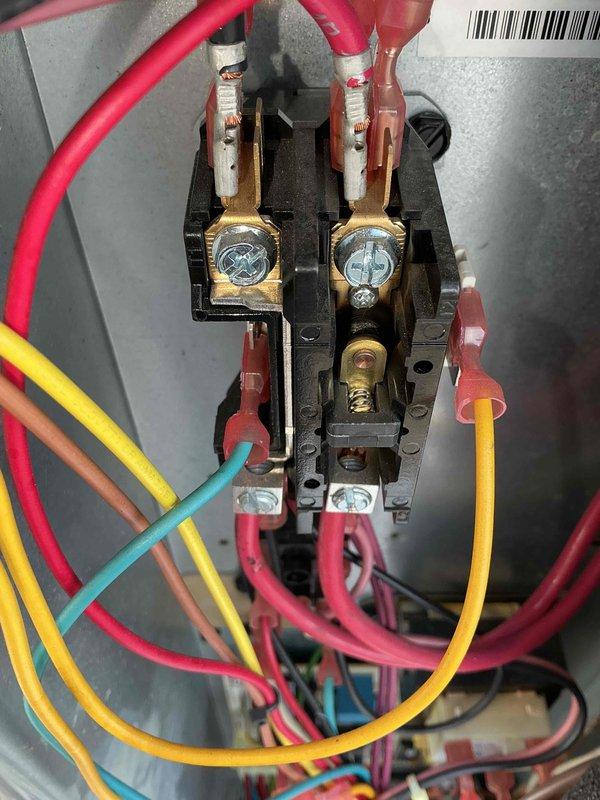 Completed comprehensive spring clean and check maintenance on multi-system HVAC equipment including four boilers, two rooftop units, two CO systems, one split system, and three circulating pumps. Discovered west rooftop unit low on R-410A refrigerant; documented for follow-up leak search if charge remains low at next scheduled maintenance. Replaced air filters (two 14x25x1 and one 12x20x1). Shut down boilers for seasonal transition. Inspected electrical components and noted corrosion on contactor terminals requiring future attention. Advised building management to contact fire department to place system in test mode prior to next service visit.