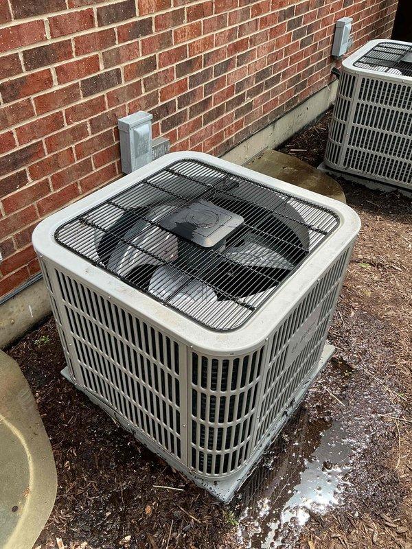 Completed spring maintenance clean and check on two air conditioning systems per Goodman Comfort Plan protocol, including inspection and servicing of two air scrubber units. Performed comprehensive system diagnostics on both outdoor condenser units, verified proper operation of all electronic control boards and components, and confirmed refrigerant levels and electrical connections were within manufacturer specifications. All equipment found operating efficiently with no deficiencies noted.