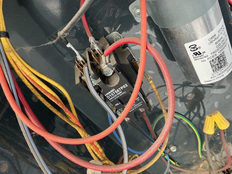 Completed routine maintenance tune-up on single-system HVAC unit. Inspected air handler and condensing unit, verifying proper operation of Honeywell contactor relay (model DRM1502PD2), capacitor, and electrical connections. Customer already had filters in place; performed filter replacement as part of standard maintenance protocol. All components found in normal operating condition with typical dust accumulation; system tested and confirmed operational.