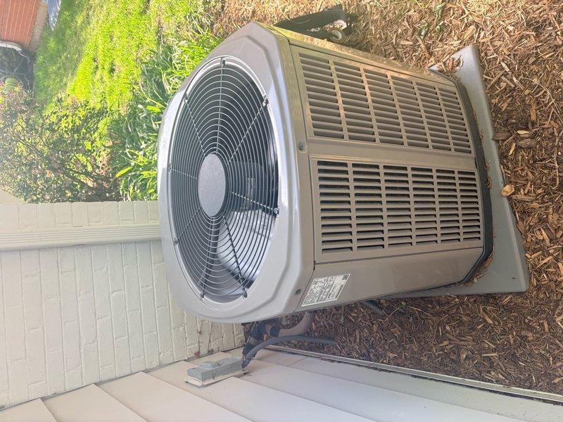 Completed spring maintenance clean and check on residential split system HVAC unit per comfort plan agreement. Performed comprehensive inspection of outdoor condensing unit including cleaning condenser coils, checking refrigerant pressures, testing capacitor and contactor operation, verifying proper fan motor operation and amperage draw, and ensuring adequate airflow through the unit. Inspected indoor gas furnace components including blower motor assembly, heat exchanger, burner operation, and all electrical connections. Verified thermostat operation, checked air filter condition, and confirmed system is cycling properly and ready for cooling season. Unit operating within manufacturer specifications with no immediate repairs required at this time.