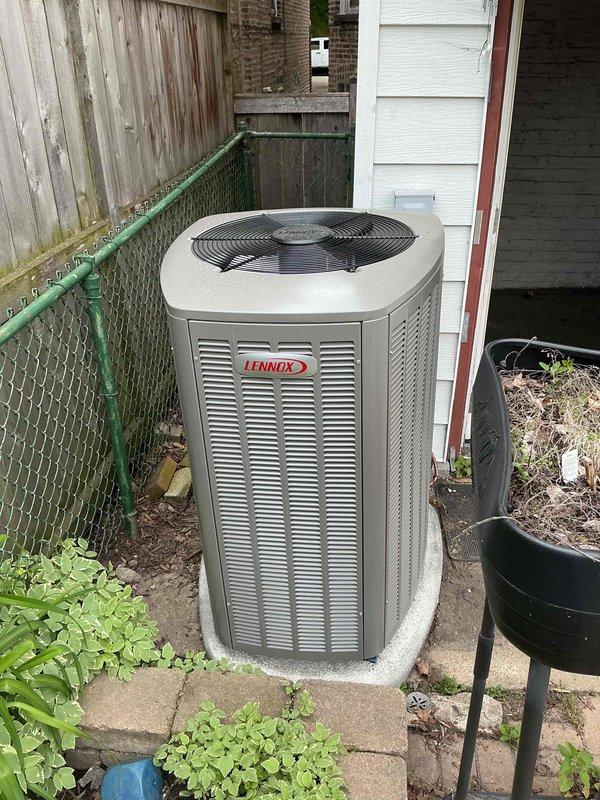 Responded to service call for Lennox air conditioning unit experiencing short cycling issues. Ambient temperatures were too low to obtain accurate refrigerant pressure readings for proper system charging. Added refrigerant to system as unit was shutting off shortly after startup, likely due to low refrigerant charge. Unable to verify complete system charge due to weather conditions; follow-up service recommended when ambient temperatures allow for accurate pressure testing and final charge adjustment.