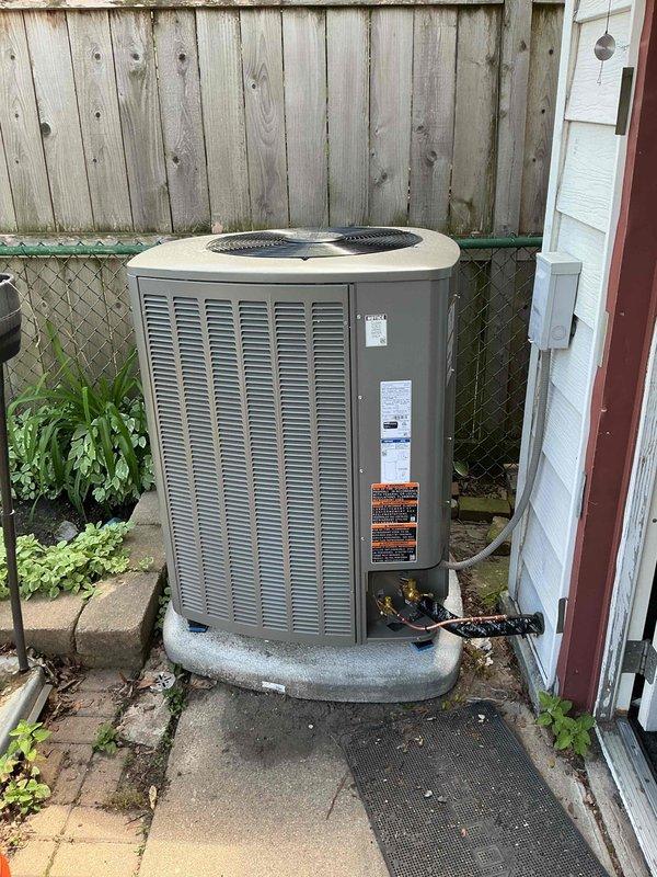 Responded to service call for Lennox air conditioning unit experiencing short cycling issues. Ambient temperatures were too low to obtain accurate refrigerant pressure readings for proper system charging. Added refrigerant to system as unit was shutting off shortly after startup, likely due to low refrigerant charge. Unable to verify complete system charge due to weather conditions; follow-up service recommended when ambient temperatures allow for accurate pressure testing and final charge adjustment.