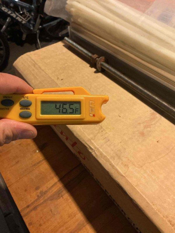 Performed comprehensive clean and check maintenance on Trane air conditioning system per comfort plan agreement. Inspected outdoor condensing unit, confirmed proper operation of compressor and condenser fan motor, and verified electrical connections at exterior junction box. Measured supply air temperature at 46.5°F, indicating adequate cooling performance and proper refrigerant charge levels.