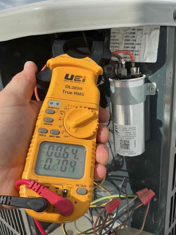 Completed comprehensive spring tune-up on single-system HVAC unit located in attic space. Performed full system diagnostics using digital multimeter to verify electrical performance, tested capacitor functionality, and inspected all wiring connections and control boards for proper operation. Replaced 12x20x1 air filter, evaluated copper refrigerant lines showing age-related oxidation, and confirmed all components operating within manufacturer specifications.