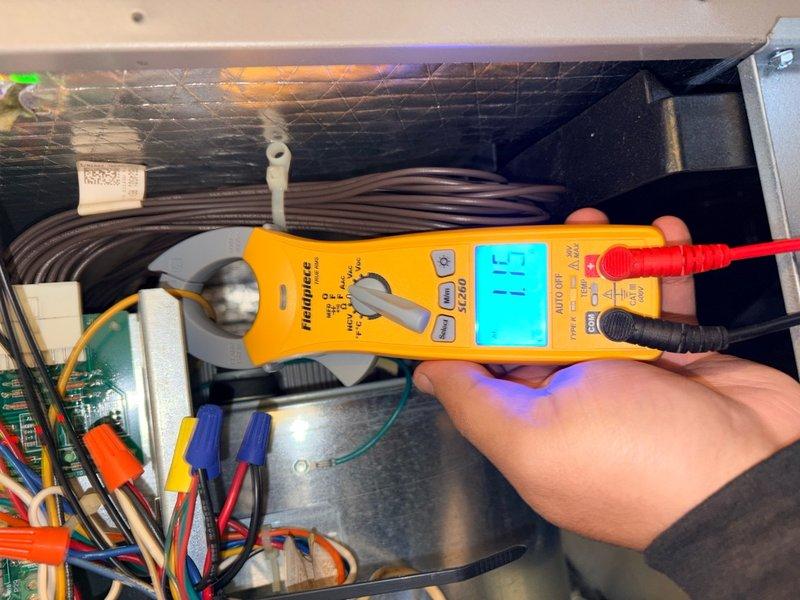 Completed comprehensive tune-up and cleaning on single HVAC system. Performed electrical diagnostics using digital multimeter to verify proper voltage and system operation. Inspected blower wheel assembly and motor components, confirming clean condition and proper mechanical function. Replaced 16x20x1 air filter and verified all electrical connections and wiring harnesses were secure and properly terminated.