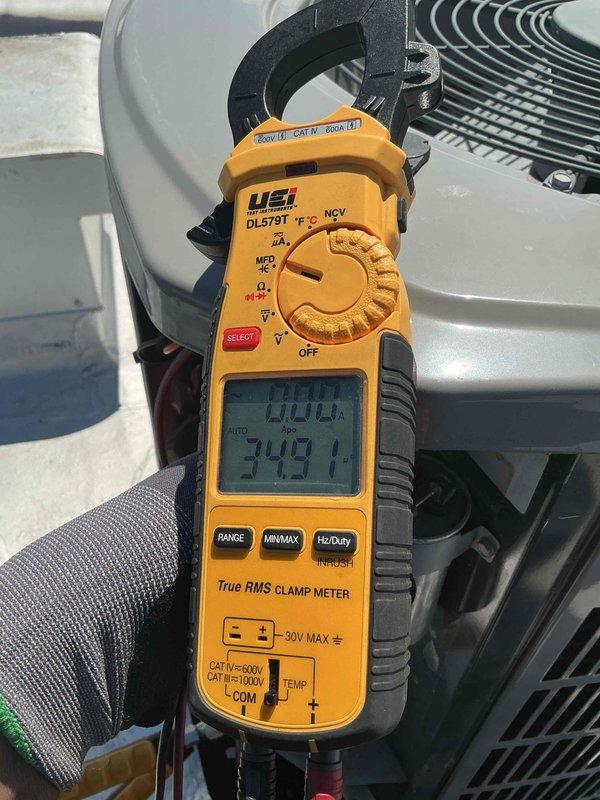 Completed comprehensive tune-up maintenance on single air conditioning and air handler system. Performed electrical diagnostics using clamp meter to verify proper amperage draw and system performance, replaced air filter, and conducted standard seasonal inspection of condenser unit components. All systems operating within normal parameters upon completion.