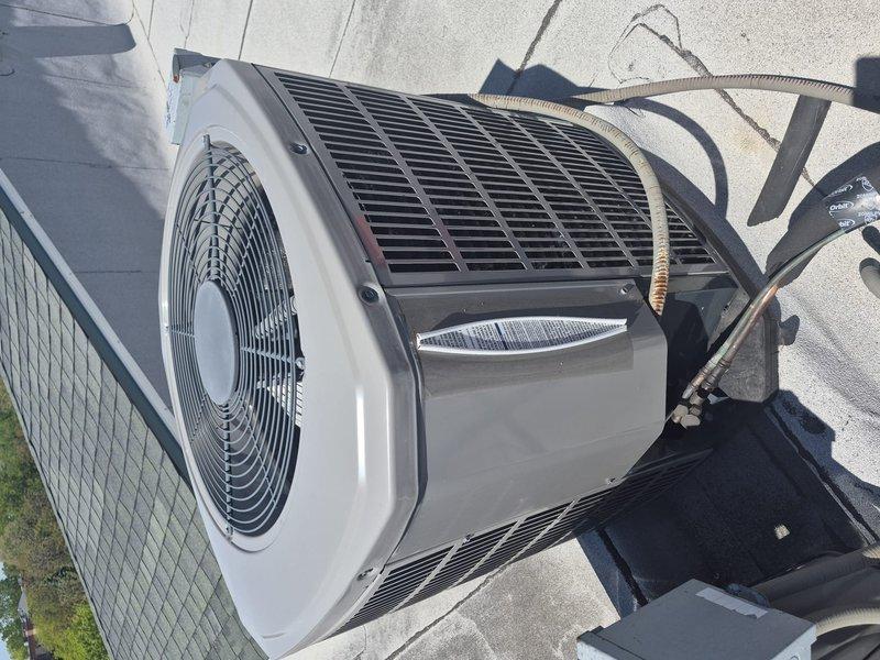 Completed standard HVAC tune-up maintenance on single-system air conditioning unit. Performed visual inspection of outdoor condenser unit and indoor air handler, checking electrical connections, capacitor condition, and overall system operation. Customer declined air filter replacement at this time. Unit found in operational condition with normal wear; interior components showed typical dust accumulation consistent with regular use. All electrical connections secure, wiring intact, and system functioning within normal parameters.