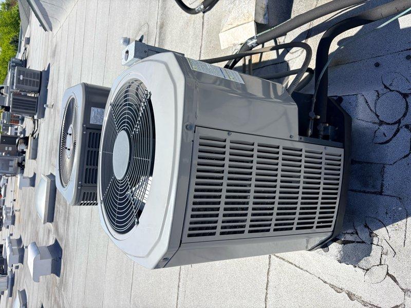 Completed comprehensive spring tune-up and clean-and-check service on single-zone HVAC system consisting of attic-mounted air handler with evaporator coil and rooftop condensing unit. Performed thorough inspection of air handler components including refrigerant lines, evaporator coil, electrical connections, control board, auxiliary heat elements, and condensate drainage system. Inspected outdoor condensing unit including fan motor operation, condenser coil condition, and refrigerant line connections. Verified all electrical connections secure, tested system operation through complete cooling cycle, and confirmed proper airflow and temperature differential across evaporator coil. System operating within manufacturer specifications at time of service completion.