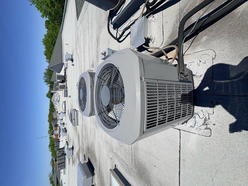 Performed comprehensive tune-up and maintenance on residential split system air conditioning unit, including cleaning and inspection of outdoor condenser unit. Replaced 16x20x1 air filter at air handler. Conducted electrical diagnostics using clamp meter to verify proper voltage, amperage, and system performance. All components found to be operating within normal parameters, and system left in clean and operational condition.