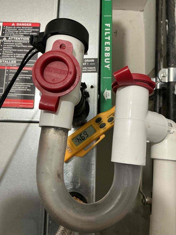Completed preventive maintenance clean and check service on three heat pump systems as part of group comfort plan agreement. Performed comprehensive inspection of all units including condensate drainage systems with EZ TRAP components, verified proper operation of air handlers and supply registers, and documented temperature and airflow readings using calibration-grade test instruments. All three systems tested within normal operating parameters with no deficiencies noted.