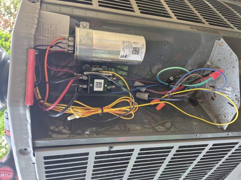Completed comprehensive clean and check maintenance on air conditioning system per service comfort plan agreement. Performed thorough inspection of indoor air handler unit, including blower motor assembly, evaporator coil, electrical connections, and control board wiring; verified all components operating within manufacturer specifications. Inspected outdoor condensing unit, checking capacitor, contactor, refrigerant lines, and electrical connections; confirmed proper operation and system functionality upon completion.