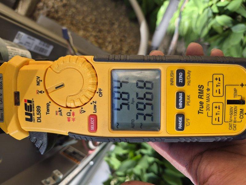 Completed Comfort Plan maintenance on single air conditioning system. Performed comprehensive clean and check procedures including electrical testing with digital clamp meter to verify proper amperage draw and system performance. Inspected dual-run capacitor (45+5µF, 440VAC) which tested within manufacturer specifications and showed no signs of bulging or degradation. All components found operating normally with no repairs required at this time.