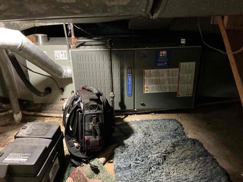 Completed scheduled Comfort Plan clean and check maintenance on single-system air conditioning unit. Performed comprehensive inspection of indoor furnace and outdoor condensing unit, verifying proper operation of all components including compressor, condenser fan motor, capacitor, and contactor assembly. Cleaned condenser coils, checked refrigerant pressures, tested electrical connections, and confirmed drainage system functionality. System operating within normal parameters with no deficiencies noted at time of service.