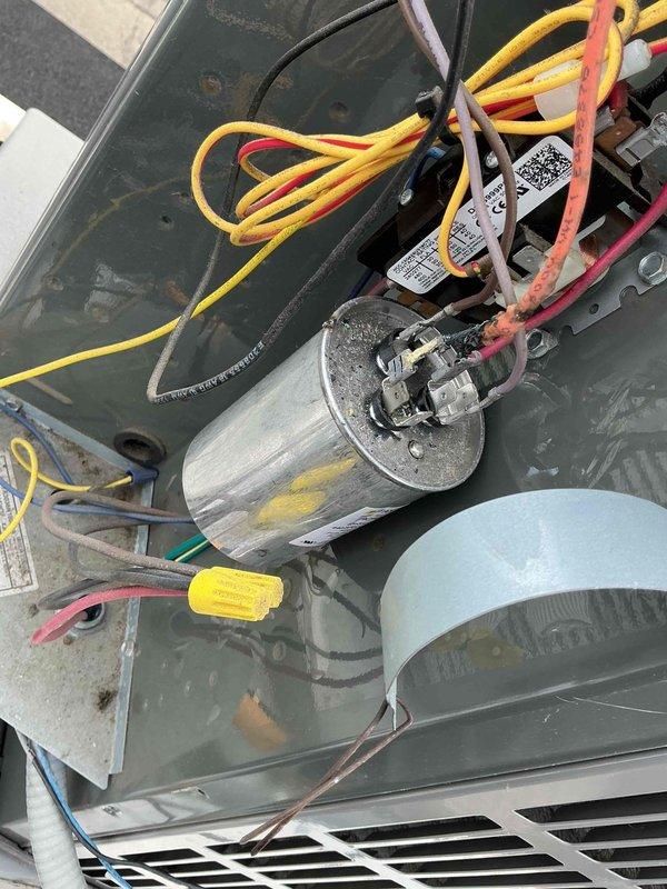 Responded to callback for cooling system not reaching setpoint one week after scheduled maintenance. Upon arrival, verified thermostat displaying 78°F while set to lower temperature. Inspected air handler and capacitor connections, confirmed all electrical components properly secured and functioning. System cycling normally with no apparent mechanical or electrical faults identified during diagnostic evaluation.
