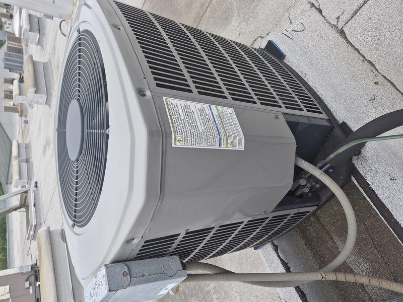 Completed preventative maintenance tune-up on single-system HVAC unit. Performed comprehensive inspection of outdoor condensing unit and indoor air handler, replaced air filter, verified electrical connections and components using digital multimeter, and confirmed proper system operation. All components checked and found to be in normal operating condition.