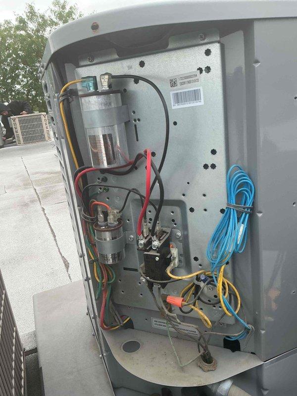 Completed preventative maintenance tune-up on residential rooftop air conditioning system and air handler. Performed comprehensive inspection of outdoor condenser unit including electrical components, capacitor, wiring connections, and refrigerant lines. All components found operating within normal parameters and system tested successfully upon completion.