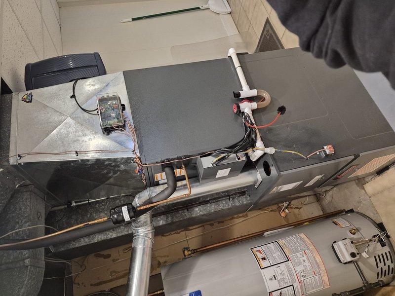 Completed spring preventive maintenance on air conditioning system per comfort plan agreement. Performed comprehensive clean and check service including inspection of indoor air handler unit, blower assembly, control board, condensate drain system, refrigerant lines, and electrical connections. All components operating within normal parameters, system tested and left in proper working condition.