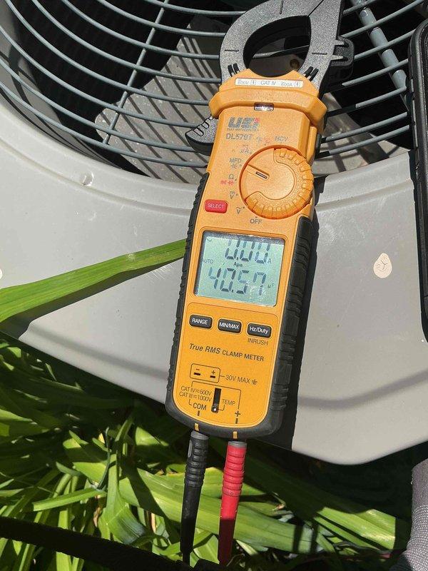 Completed comprehensive clean and check maintenance service on two air conditioning systems and two air handlers per Comfort Plan agreement. Performed electrical diagnostics using clamp meter to verify proper amperage draw and capacitance readings on both outdoor condenser units, confirming all components operating within manufacturer specifications. All systems tested and found functioning properly with no deficiencies noted at time of service.