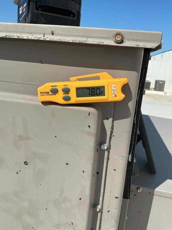 Responded to commercial rooftop unit requiring refrigerant charge. Added refrigerant and easy seal to RTU system, bringing unit back to proper operating levels. Collected payment for outstanding invoice balance upon completion of repair work.