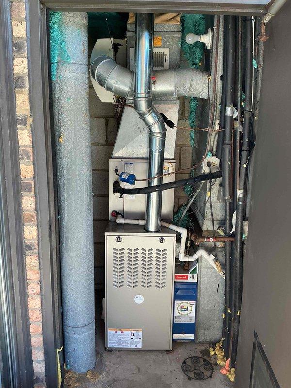 Completed comprehensive clean and check maintenance service on residential HVAC system per comfort plan agreement. Performed system diagnostics using calibrated digital instruments to verify proper airflow and operational parameters, inspected gas furnace with all components including blower assembly and heat exchanger, checked ductwork connections and insulation integrity, and documented equipment condition with photographic records. All measurements recorded within manufacturer specifications and system confirmed operational.