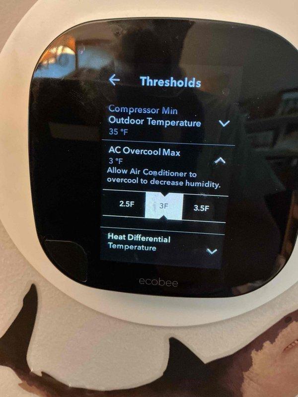 Completed comprehensive maintenance tune-up on Bosch heating and cooling system including standard inspection, cleaning, and performance testing of all components. Assessed and documented exterior refrigerant line insulation damage requiring replacement due to animal activity. Reviewed ecobee smart thermostat configuration including compressor protection settings, AC overcool dehumidification parameters set at 3°F, and heat differential temperature thresholds to optimize system performance. Evaluated airflow balance concerns between finished basement and upper level, discussed potential solutions for temperature distribution improvement and explored energy recovery ventilation options to enhance indoor air quality and system circulation.