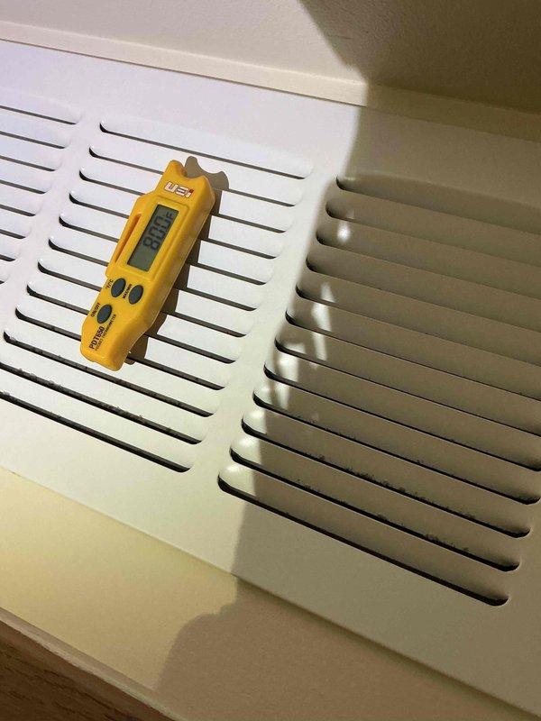 Completed annual air conditioning clean and check maintenance per Comfort Plan agreement. Performed system diagnostics and airflow measurements at supply and return vents throughout the home, confirming proper operation and adequate air distribution across all zones.