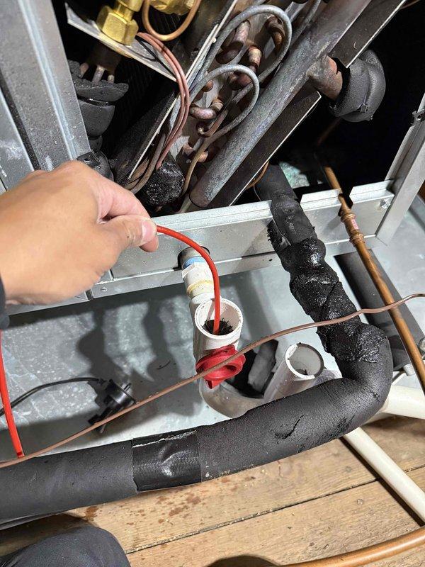 Completed comprehensive clean and check maintenance on air conditioning and air handler system per comfort plan protocol. Accessed refrigerant service ports to verify system pressures and operational parameters, inspected copper refrigerant lines and insulation condition, and evaluated overall equipment components for proper function. All systems operating within manufacturer specifications with no deficiencies noted at time of service.