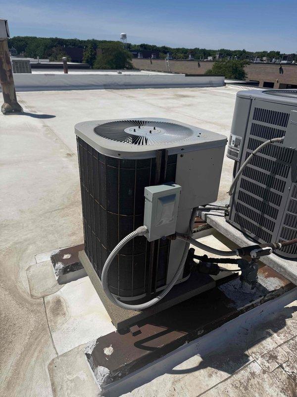 Replaced failed electrical disconnect switch for rooftop air conditioning unit ending in 9003. Installed new disconnect box with proper conduit connections and verified electrical connections at circuit breaker panel. System tested and confirmed operational upon completion, with invoice emailed to payables department as requested.