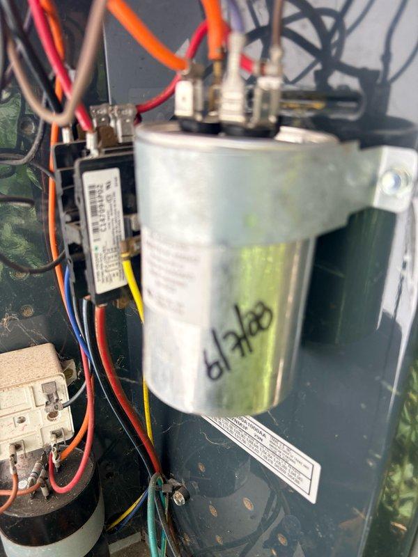 Completed annual Comfort Plan clean and check maintenance on single AC system. Performed comprehensive inspection of all major components including capacitor (marked 6-9-19), contactor, electrical connections, and control board, verifying proper operation and secure wire terminations. Inspected 16x25x1 air filter and evaporator coil area, collected annual plan renewal, and documented system condition with photos showing all equipment in normal operating condition.