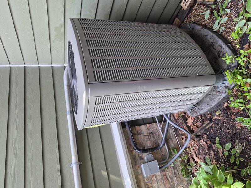 Completed spring preventive maintenance on residential air conditioning system per comfort plan protocol. Serviced outdoor condenser unit, including coil cleaning and operational testing, and replaced heavily contaminated return air filter that showed excessive dust and debris accumulation affecting system airflow and efficiency. All components inspected and system operating within normal parameters upon completion.