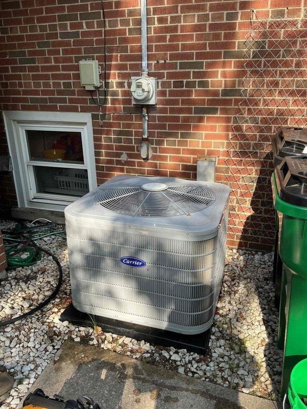 Completed preventative maintenance clean and check on Carrier air conditioning system. Performed comprehensive inspection of outdoor condenser unit including coil cleaning, electrical connections, refrigerant pressures, and amperage draws. Inspected indoor air handler components, verified control board operation, checked all safety devices, and ensured proper system operation. All equipment tested and found operating within manufacturer specifications.