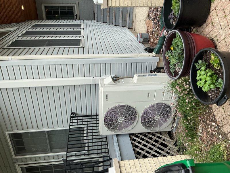 Completed warranty service on residential HVAC system by replacing six push-fit connections with flare connections on refrigerant lines at outdoor condensing unit. All connections were pressure tested and verified leak-free upon completion, ensuring system integrity and proper operation.