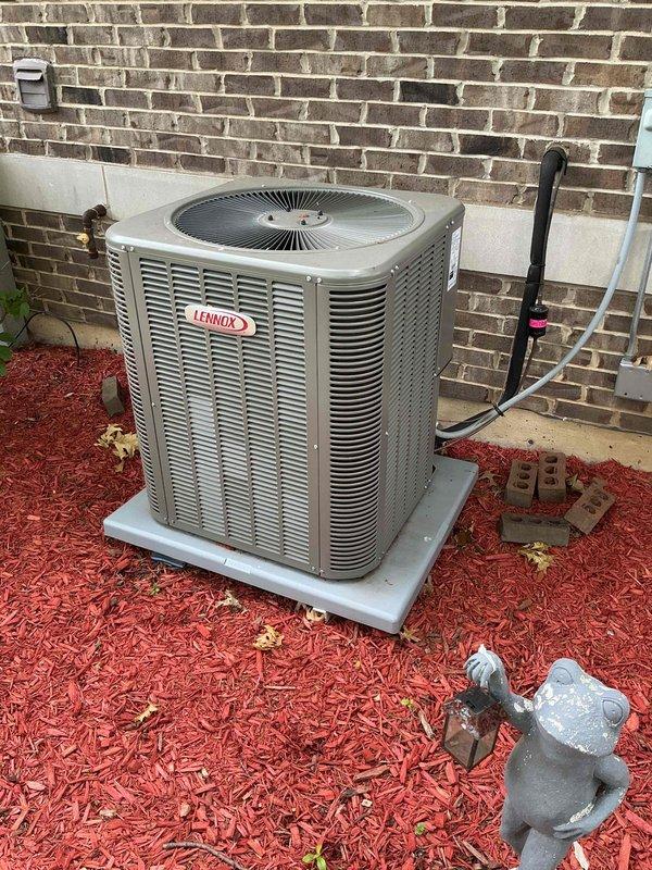 Completed preventative maintenance clean and check service on two Lennox HVAC systems per service contract plan. Performed comprehensive inspection, cleaning, and testing of indoor furnace/air handler unit located in basement and outdoor condenser unit, verifying proper operation of both systems and documenting equipment condition with photos.
