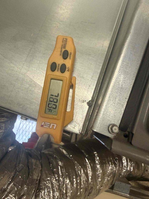Responded to callback for non-functional air conditioning system following previous blower wheel cleaning service. Verified thermostat settings, checked filter condition, and confirmed breaker status. Performed temperature diagnostics at supply and return registers, measuring 78.0°F at ductwork and 64.9°F at equipment surface. Contacted office to initiate approval process with property management for necessary repairs. Documented system conditions with thermal readings for billing and authorization purposes.