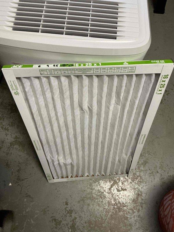 Completed comprehensive tune-up and maintenance on a two-system HVAC setup. Performed standard preventive maintenance procedures including filter replacement with new 20x25x1 ACE pleated air filter, thorough inspection of furnace internal components, and verification of proper operation for both gas valve assembly and electrical connections. All systems tested and confirmed operational, with comfort plan estimate provided to customer for continued maintenance coverage.