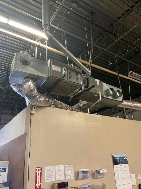 Responded to return service call for non-operational commercial AC unit. Upon arrival, discovered thermostat was inadvertently set to heat mode by tenant. Corrected thermostat settings and performed system diagnostics. Observed pressure readings differed from previous week's measurements, indicating potential refrigerant loss in R-410A system. Due to inclement weather conditions, was unable to complete refrigerant charging procedure. Follow-up visit required to verify refrigerant levels and complete system recharge if necessary.